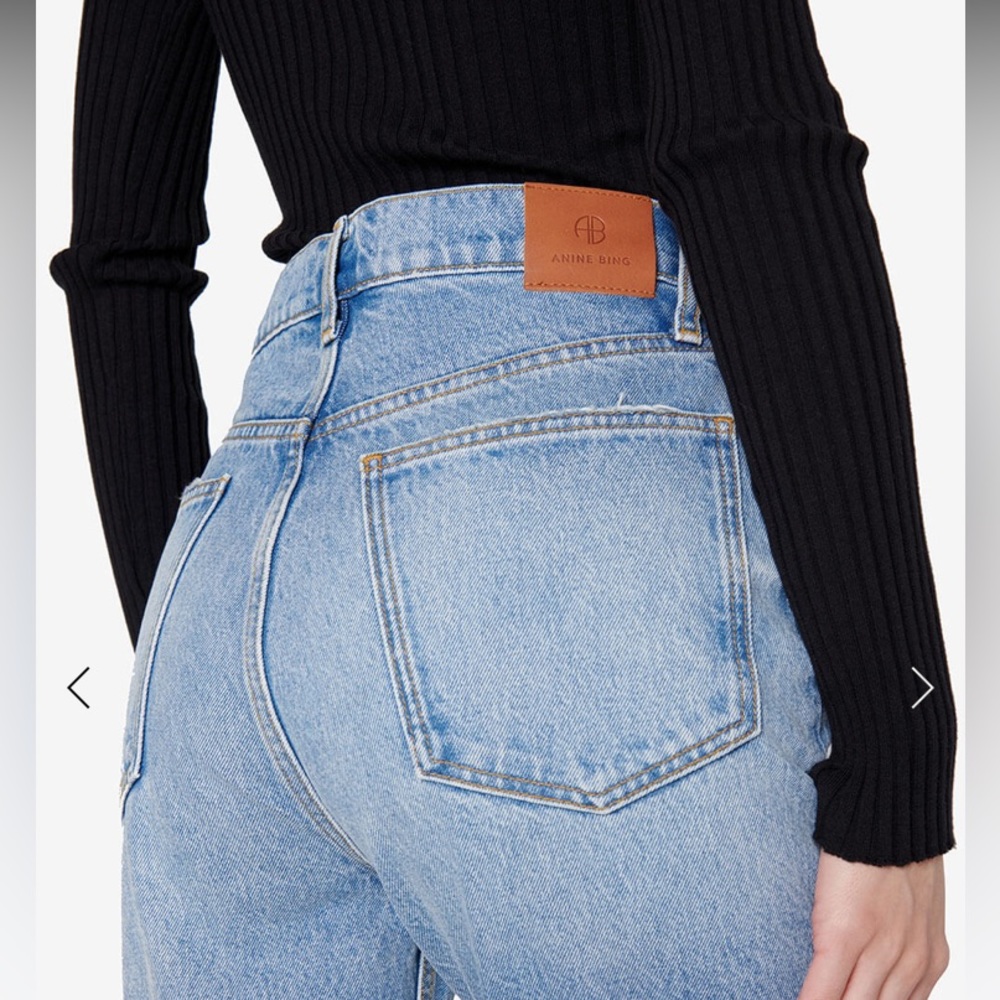 Anine Bing Sonia button fly high rise jeans NWT 31